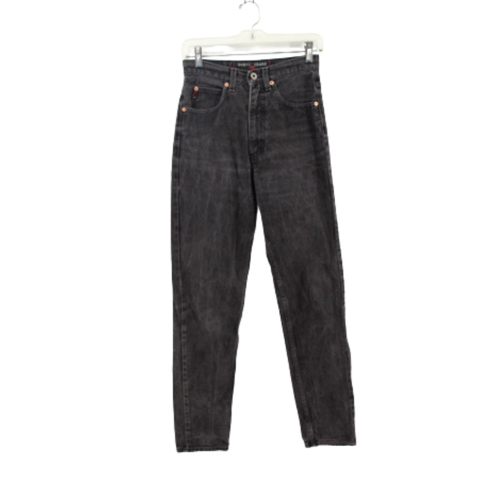 Guess Vintage‎ High Rise Tapered Jeans 28 Black USA Made Mom Jeans Classic Fit